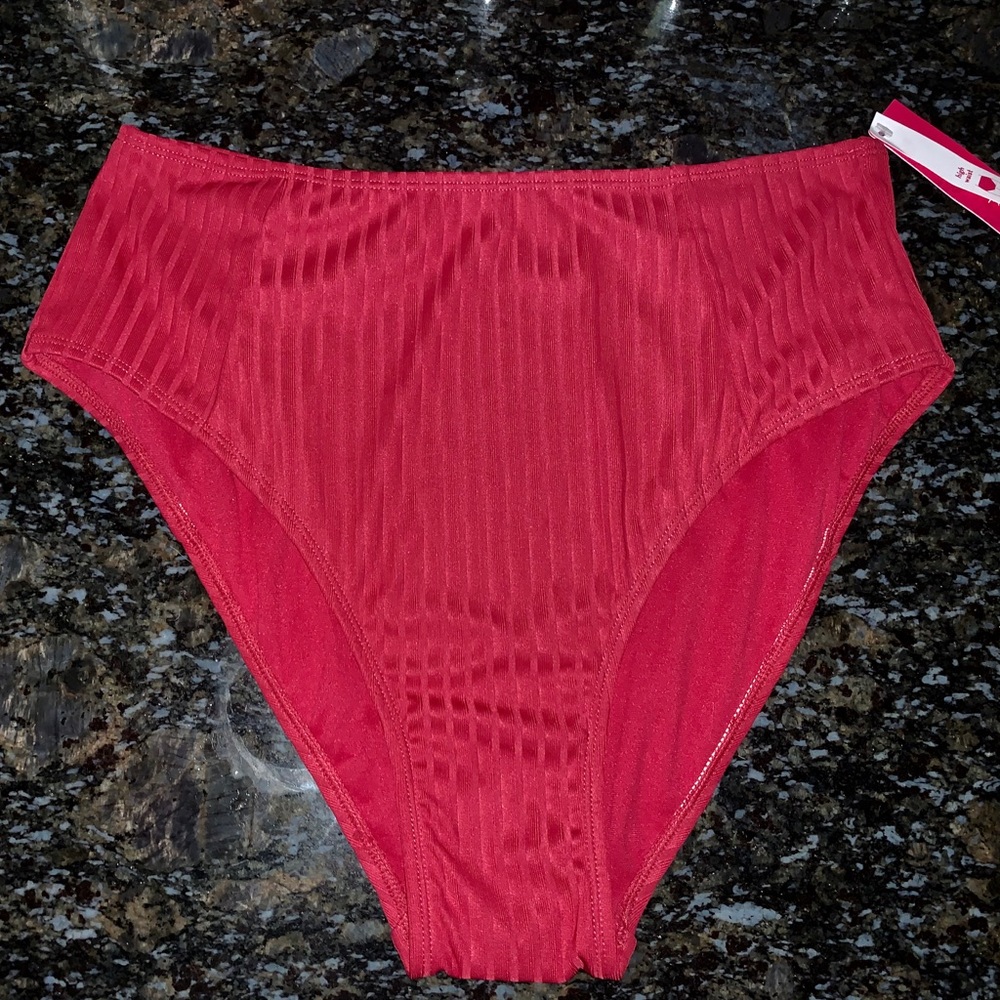 High Waisted Red Bikini Swim Bottom Target